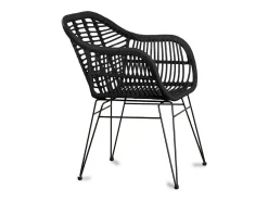 Pack de 4 sillas de comedor de ratán - Midi - Ratán oscuro