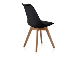 Pack de 4 sillas de comedor Bistro estilo nórdico negro Adec