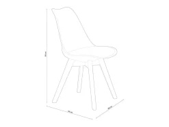 Pack de 4 sillas de comedor Bistro estilo nórdico negro Adec