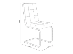 Pack de 4 sillas de comedor Vanity tejido gris Adec