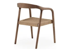 Pack de 4 sillas de madera de fresno color nogal