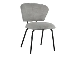 Pack de 2 sillas de terciopelo gris claro NILSA - HAPPY GARDEN