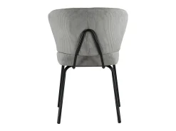 Pack de 2 sillas de terciopelo gris claro NILSA - HAPPY GARDEN