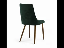 Pack de 4 sillas de terciopelo amarillo y verde - Vinni