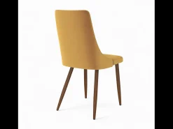Pack de 4 sillas de terciopelo amarillo y verde - Vinni