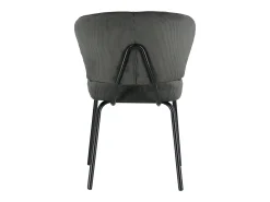 Pack de 2 sillas de terciopelo gris oscuro NILSA - HAPPY GARDEN