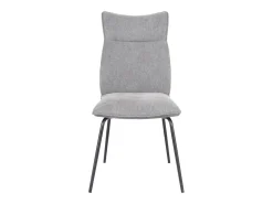 Pack de 2 sillas de 95x65x45 cm con respaldo trasero en símil napa en color gris Roma