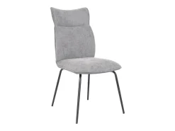 Pack de 2 sillas de 95x65x45 cm con respaldo trasero en símil napa en color gris Roma