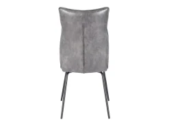 Pack de 2 sillas de 95x65x45 cm con respaldo trasero en símil napa en color gris Roma