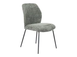 Pack de 2 sillas de 89x61x47 cm tapizadas en tela suave verde musgo y patas negras Nalon