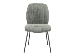 Pack de 2 sillas de 89x61x47 cm tapizadas en tela suave verde musgo y patas negras Nalon