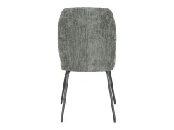 Pack de 2 sillas de 89x61x47 cm tapizadas en tela suave verde musgo y patas negras Nalon