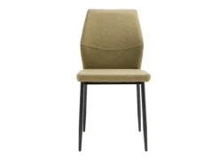 Pack de 4 sillas de 87x49x53 cm de tela en color verde con patas metálicas negras Nobles
