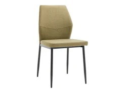 Pack de 4 sillas de 87x49x53 cm de tela en color verde con patas metálicas negras Nobles