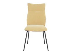 Pack de 2 sillas de 95x65x45 cm con respaldo trasero en símil napa en color mostaza Roma