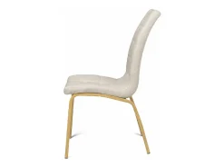 Pack de 4 sillas de 96x42x55 cm de tela con asiento ergonómico en color beige Mabel