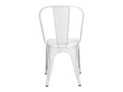 Pack de 4 sillas de 86x44x47cm de estilo industrial de metal en color blanco Tolix