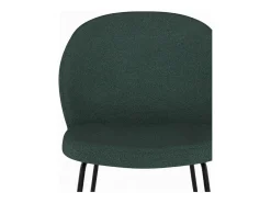 Pack de 4 sillas en tejido bouclé amarillo y verde - Groom