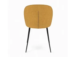 Pack de 4 sillas en tejido bouclé amarillo y verde - Groom