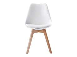 Pack de 4 sillas escandinavas NORA color blanco con cojín - HAPPY GARDEN