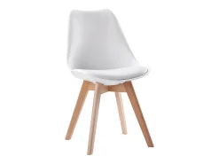 Pack de 4 sillas escandinavas NORA color blanco con cojín - HAPPY GARDEN