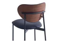 Pack de 2 sillas Eva respaldo curvado negro 85x52x47 cm Adec
