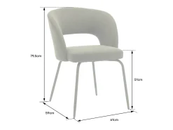 Pack de 2 sillas FLAVIA de tela de bucles beige - HAPPY GARDEN