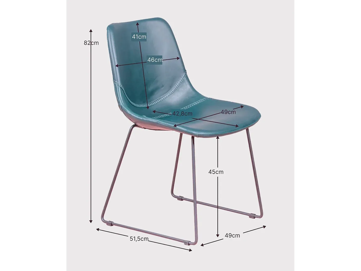 Pack de 2 sillas industriales - City - Naranja