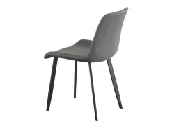 Pack de 2 sillas Lis Cuir asiento curvado gris 83x50x47 cm Adec