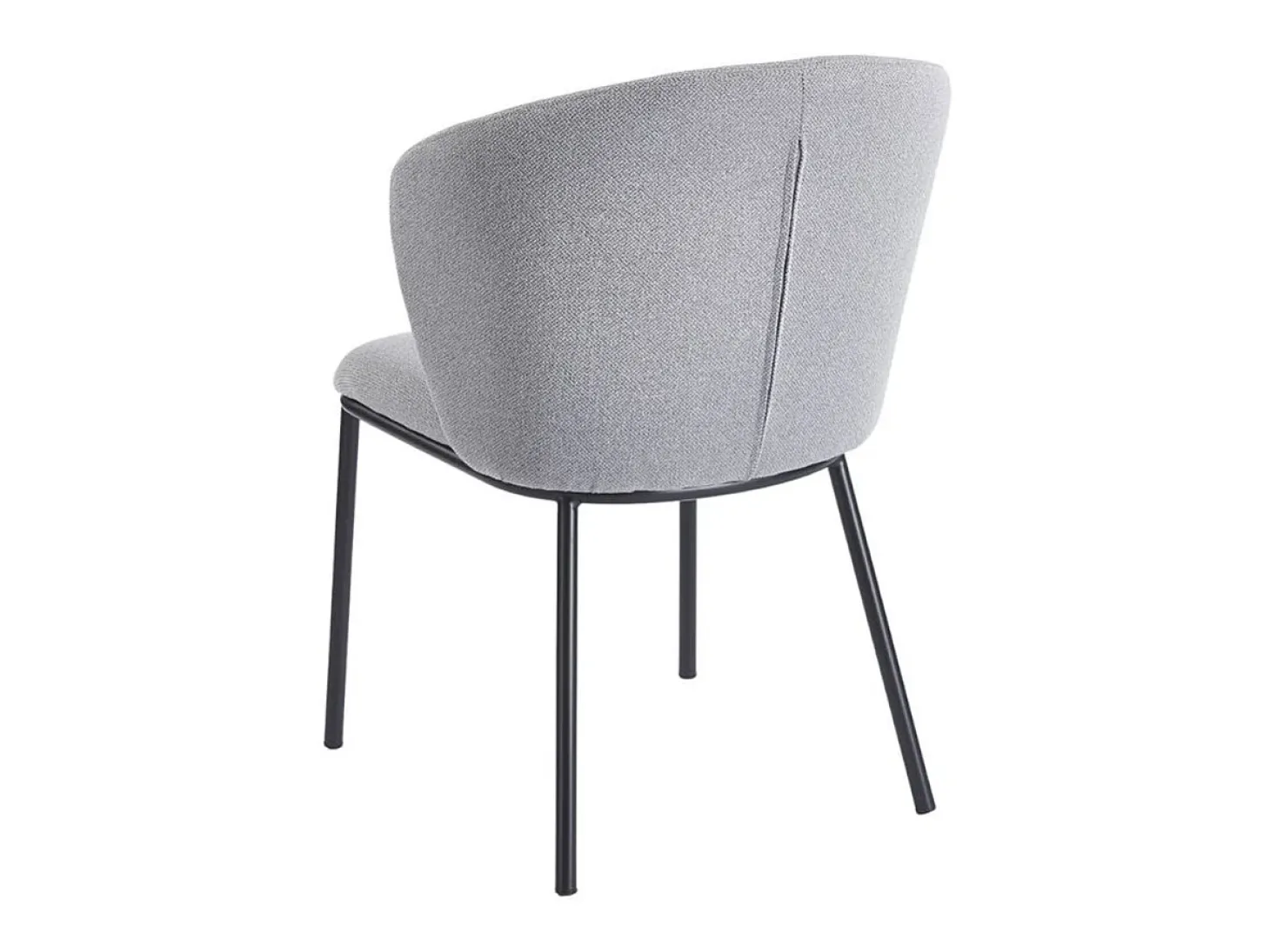 Pack de 2 sillas Margot respaldo acolchado gris 82x63x60 cm Adec