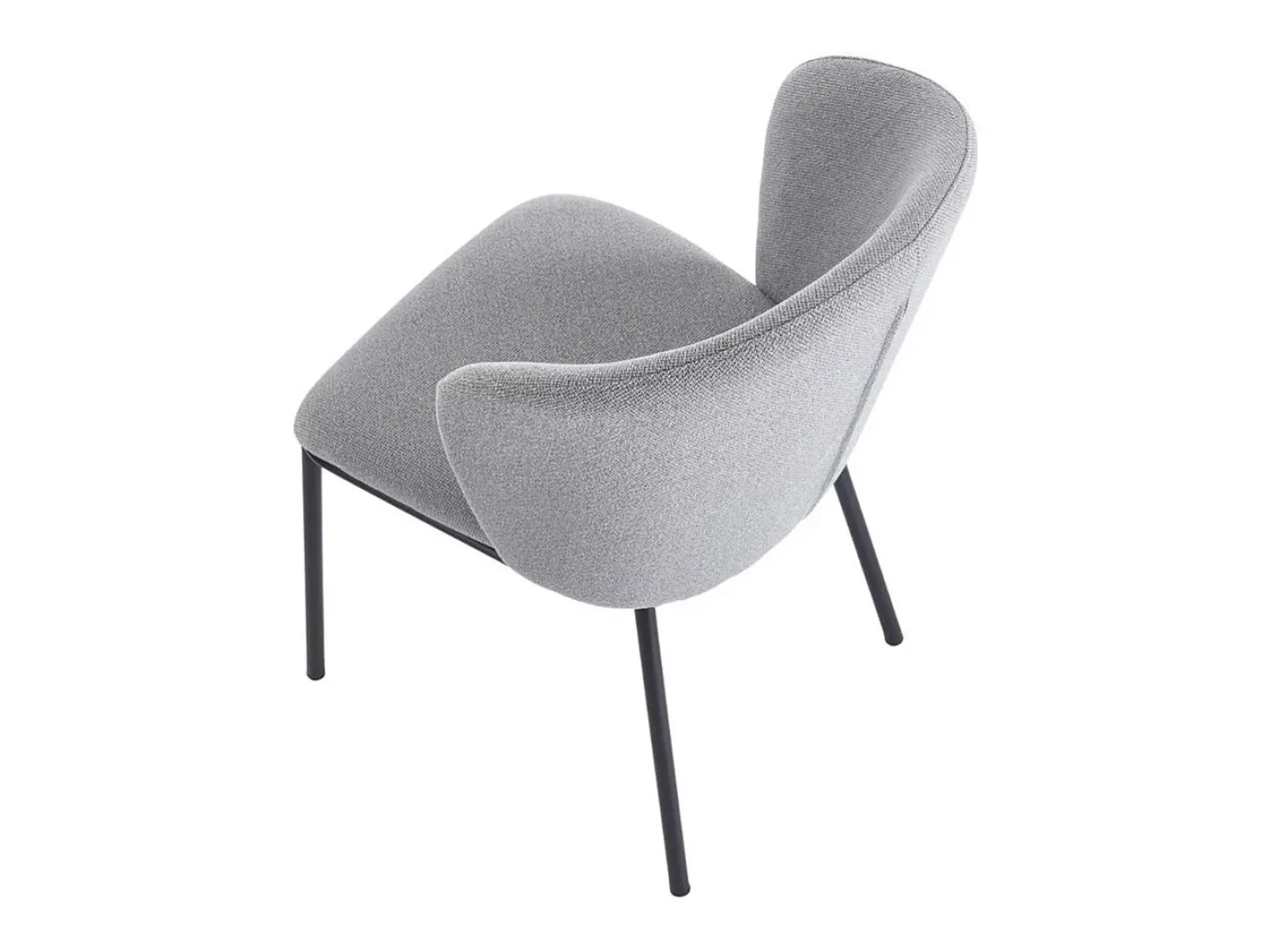 Pack de 2 sillas Margot respaldo acolchado gris 82x63x60 cm Adec
