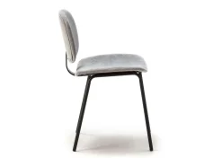 Pack de 2 sillas MARIO tapizadas en pana color gris, 50/79cm(alto) 44cm(ancho) 51cm(largo)
