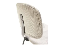 Pack de 2 sillas MARIO tapizadas en pana color gris, 50/79cm(alto) 44cm(ancho) 51cm(largo)