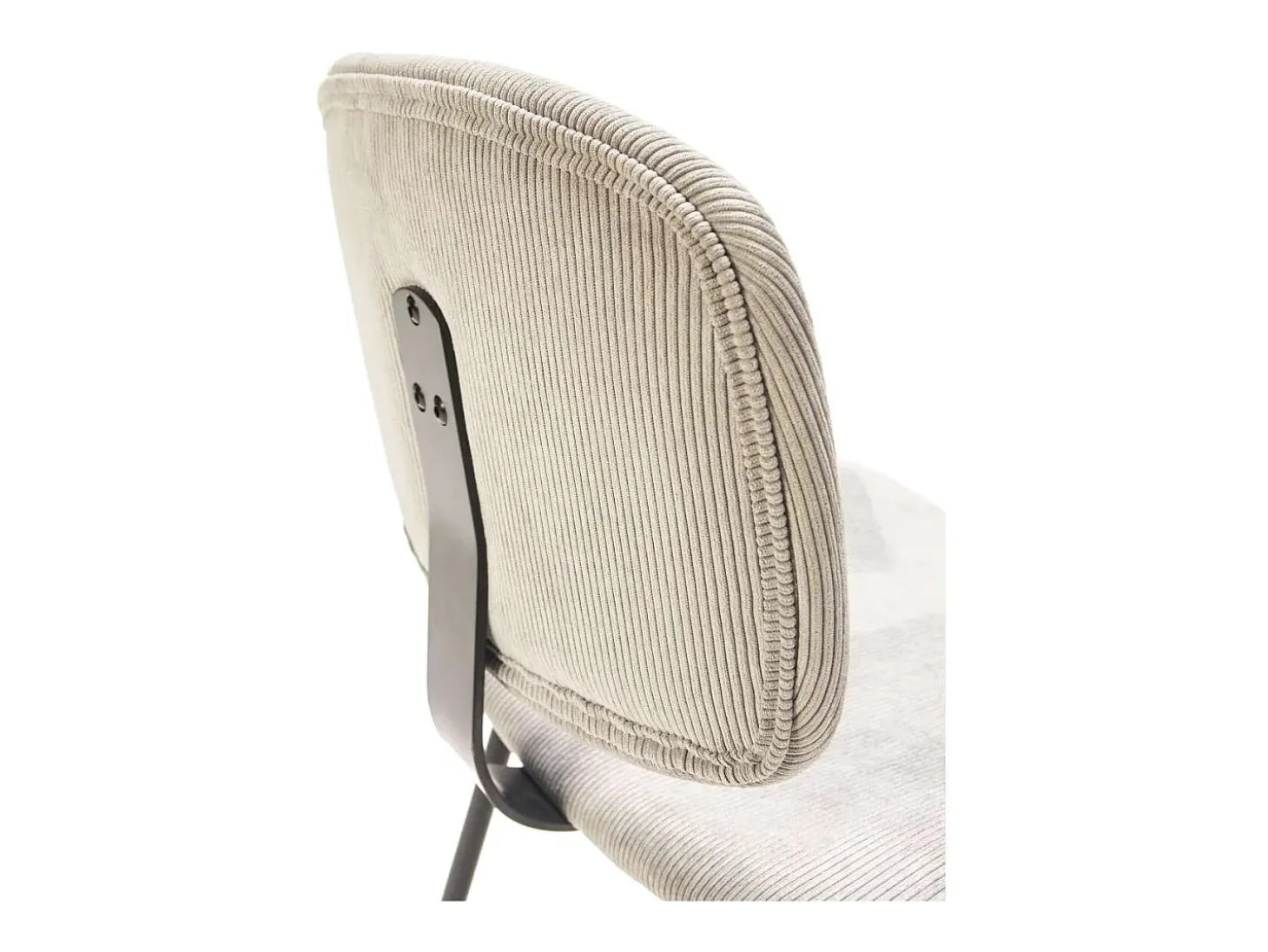 Pack de 2 sillas MARIO tapizadas en pana color gris, 50/79cm(alto) 44cm(ancho) 51cm(largo)