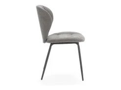 Pack de 2 sillas md-Belinda tapizado textil gris antracita, 83cm(alto) 50cm(ancho) 58cm(la