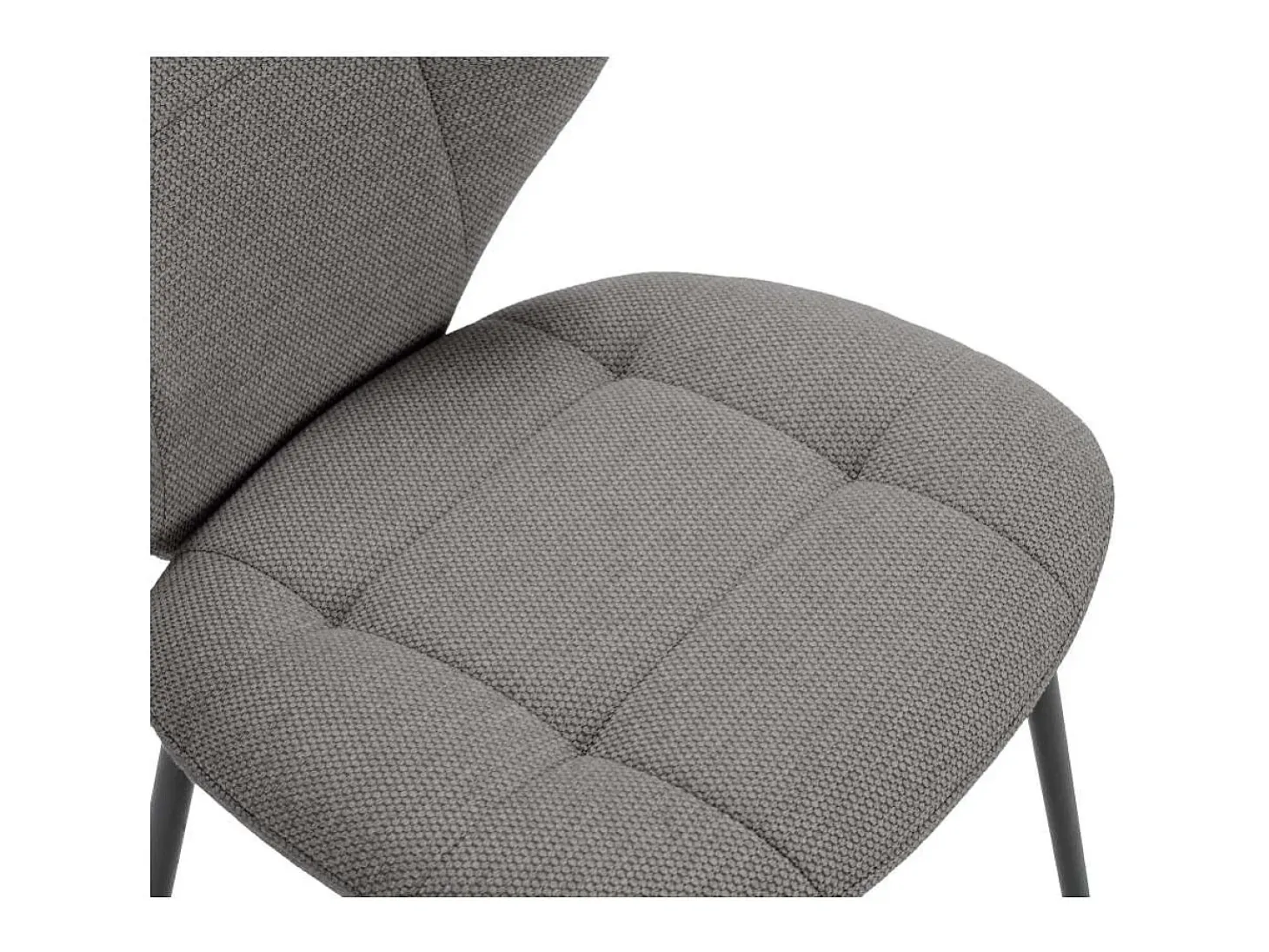 Pack de 2 sillas md-Belinda tapizado textil gris antracita, 83cm(alto) 50cm(ancho) 58cm(la