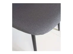 Pack de 4 sillas Md-Hamer tapizadas en textil 100% poliéster gris, 88cm(alto) 54.5cm(anch