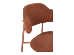 Pack de 4 sillas md-Joel tapizado textil terracota, 78cm(alto) 51cm(ancho) 53cm(largo)