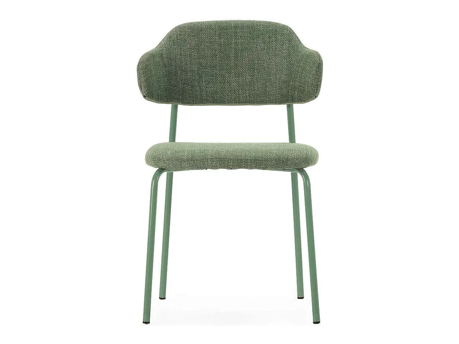 Pack de 4 sillas md-Joel tapizado textil verde, 78cm(alto) 51cm(ancho) 53cm(largo)