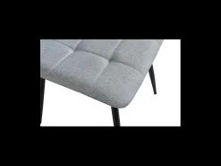 Pack de 4 sillas Md-Portland tapizadas en tejido gris, 88cm(alto) 43cm(ancho) 47.5cm(fondo