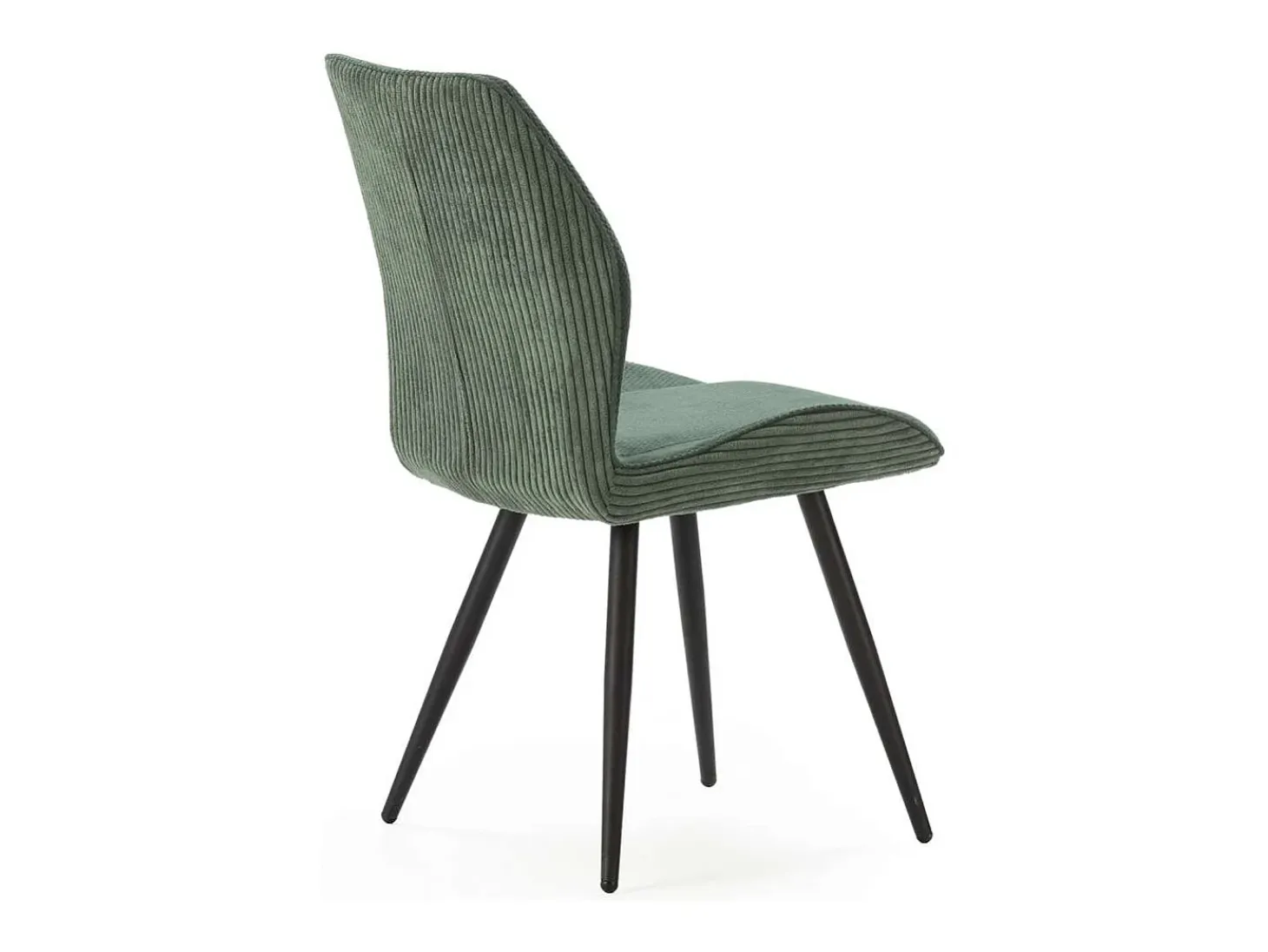 Pack de 2 sillas modelo Adara tapizado textil verde, 91cm(alto) 46cm(ancho) 62cm(largo)