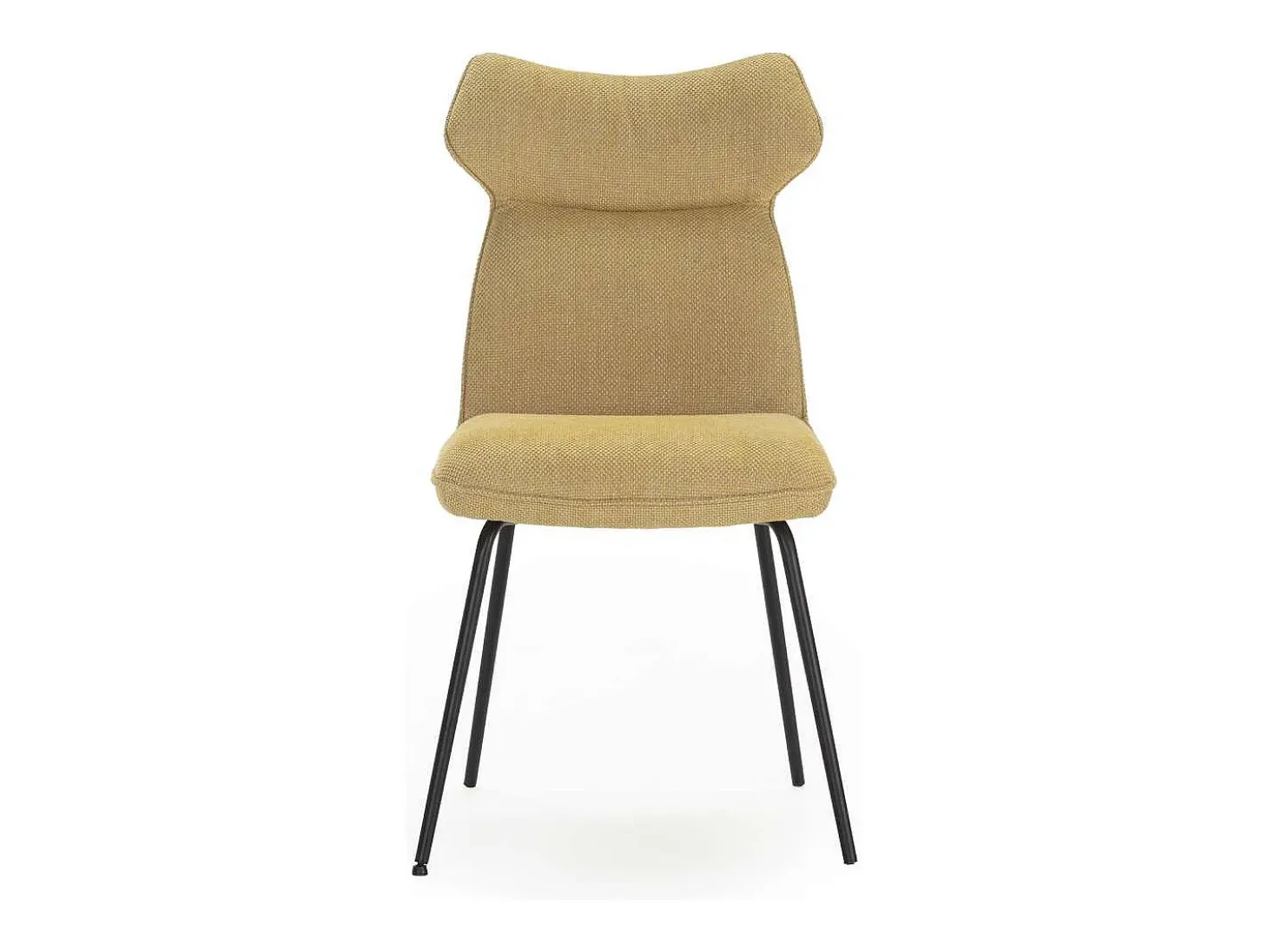 Pack de 2 sillas modelo Dimitri tapizado textil mostaza, 91cm(alto) 47cm(ancho) 64cm(largo
