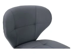 Pack de 2 sillas modelo Fauna tapizado polipiel gris oscuro, 83cm(alto) 50cm(ancho) 57cm(l