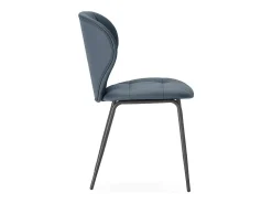 Pack de 2 sillas modelo Fauna tapizado polipiel gris oscuro, 83cm(alto) 50cm(ancho) 57cm(l