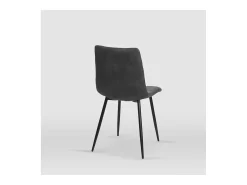 Pack de 4 sillas modelo Ivy tapizadas en microfibra gris pizarra, 51cm(ancho ) 87.5cm(altu