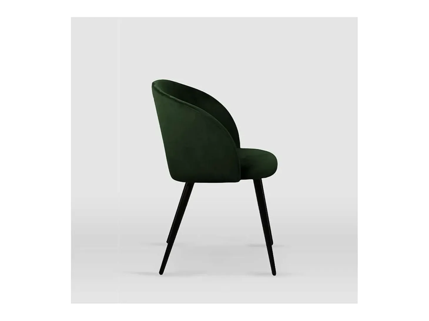 Pack de 2 sillas modelo Keren tapizadas en terciopelo verde botella, 51.5cm(ancho ) 88.5cm