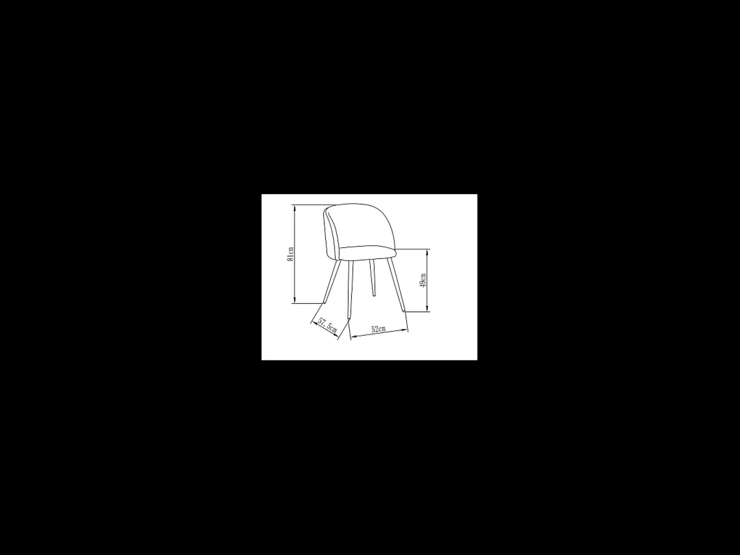 Pack de 2 sillas modelo Keren tapizadas en terciopelo verde botella, 51.5cm(ancho ) 88.5cm