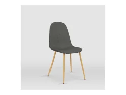 Pack de 4 sillas modelo Margot tapizadas en textil gris pizarra, 45cm(ancho ) 86cm(altura)