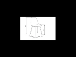 Pack de 4 sillas modelo Margot tapizadas en textil gris pizarra, 45cm(ancho ) 86cm(altura)