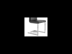Pack de 4 sillas modelo Patricia acabado polipiel negro, 45 x 59 x 97/48 cm (largo x ancho